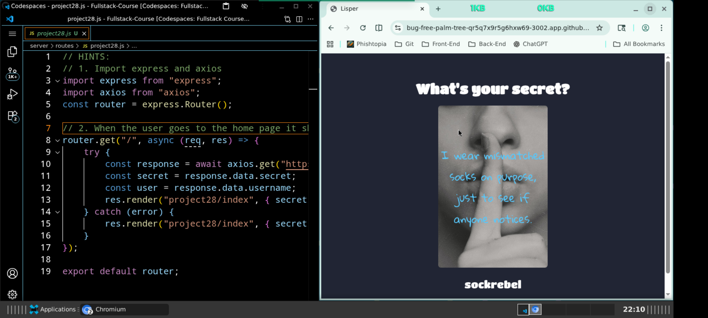 Preview of Secrets Project