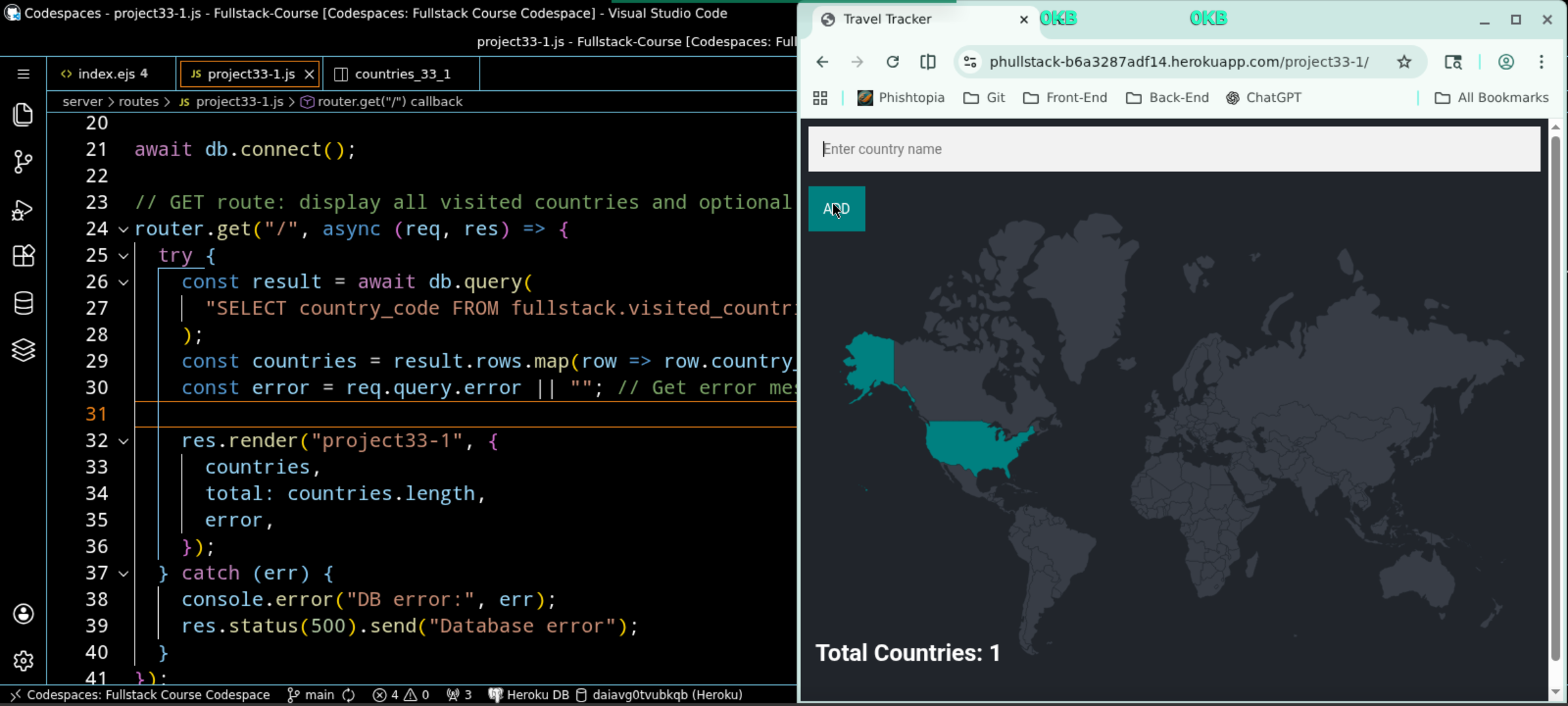 Preview of Global Travel Tracker